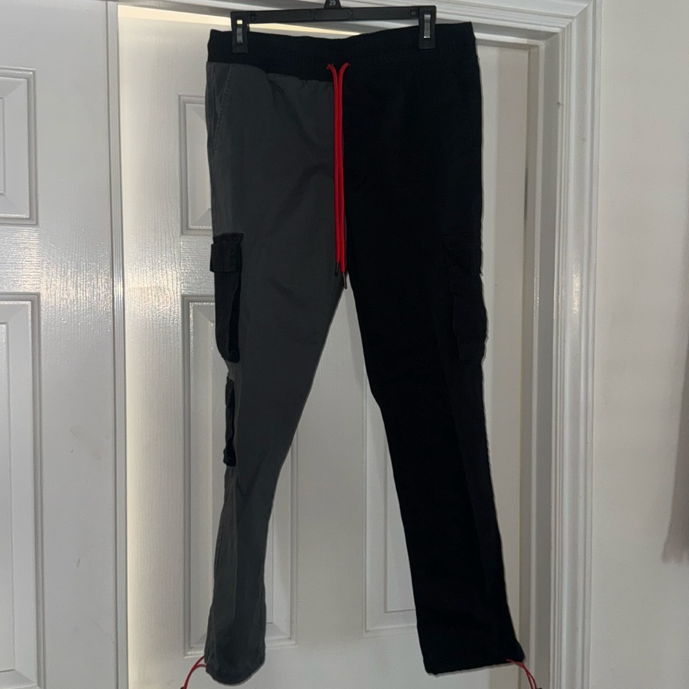 Young and Reckless cargo joggers size S GRAY & BLACK